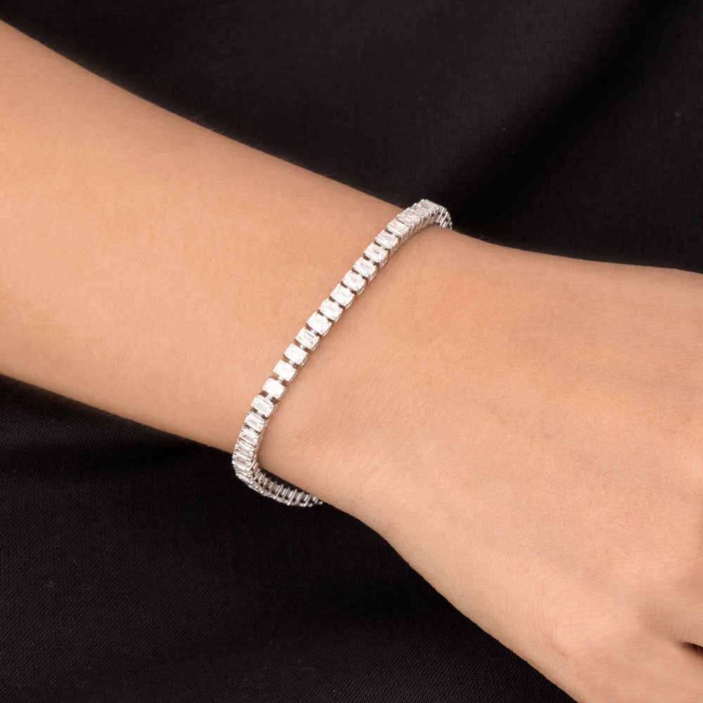 18K White Gold Diamond Bracelet - 5.69ct VVS-FG