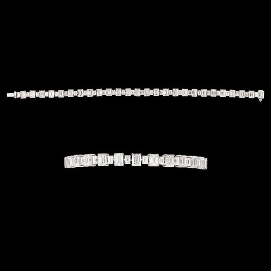 18K White Gold Diamond Bracelet - 12.85ct VVS-VS-H