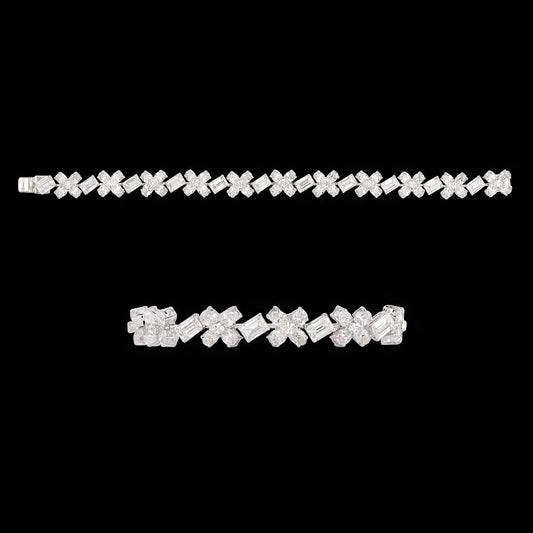 18K White Gold Diamond Bracelet - 19.73ct VVS-VS-GH