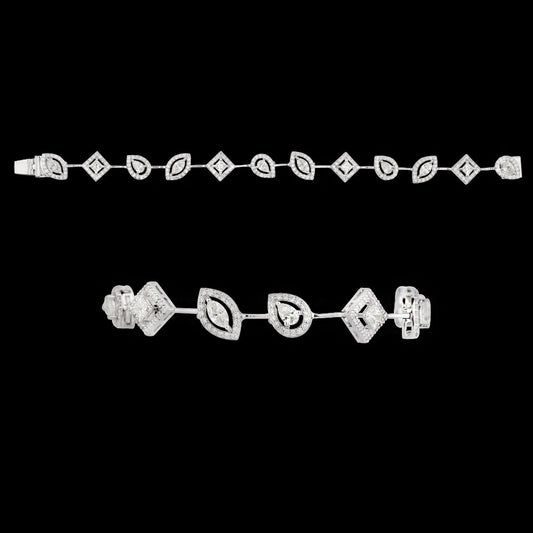 14K White Gold Diamond Bracelet - 4.411ct VS-SI-IJ