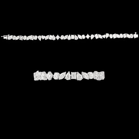14K White Gold Diamond Bracelet - 11.307ct VS-SI-GH