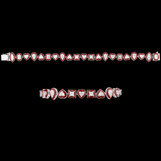 14K White Gold Diamond Bracelet - 6.246ct VVS-VS-FG
