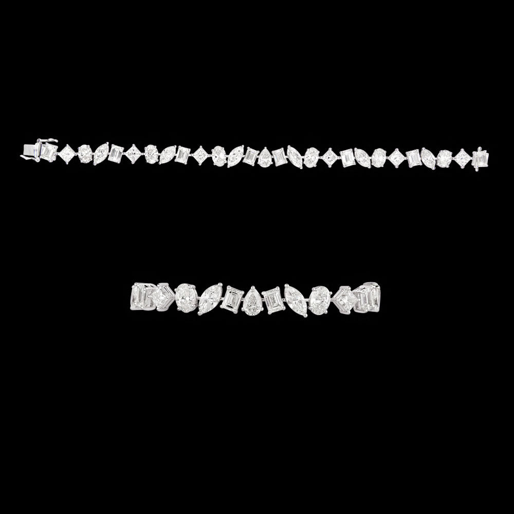14K White Gold Diamond Bracelet - 19.297ct VVS-VS-HI