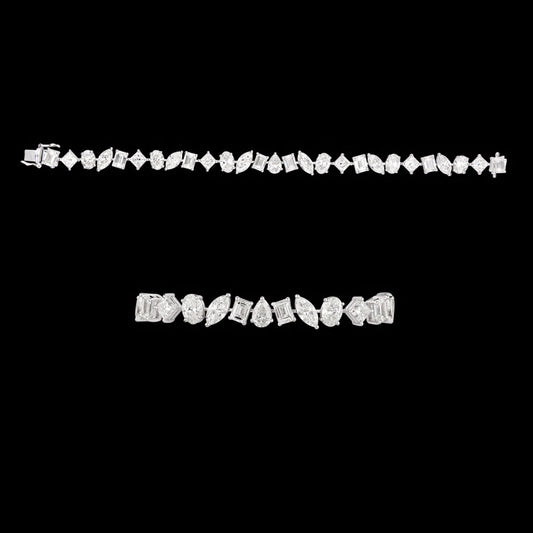 14K White Gold Diamond Bracelet - 19.297ct VVS-VS-HI