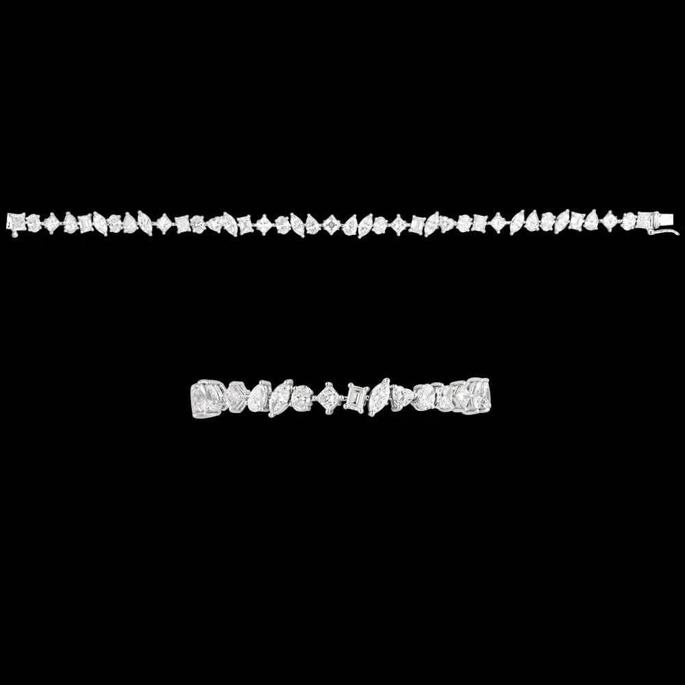 14K White Gold Diamond Bracelet - 7.865ct VS-SI-HI