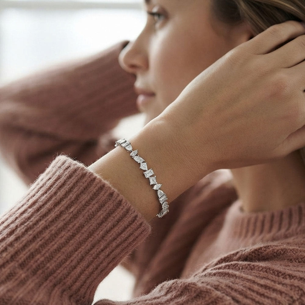 14K White Gold Diamond Bracelet - 7.865ct VS-SI-HI