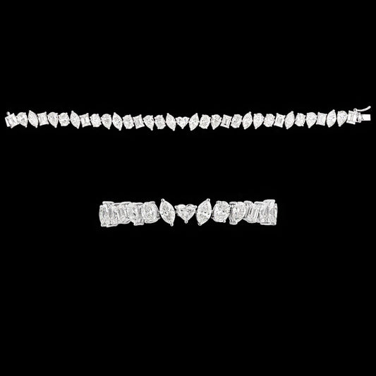 14K White Gold Diamond Bracelet - 16.823ct VS-SI-IJ
