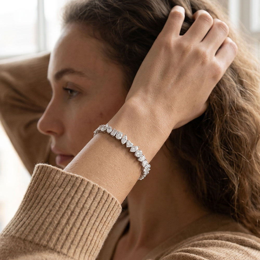 14K White Gold Diamond Bracelet - 16.823ct VS-SI-IJ