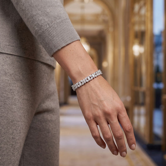 14K White Gold Diamond Bracelet - 17.611ct VVS-VS-HI