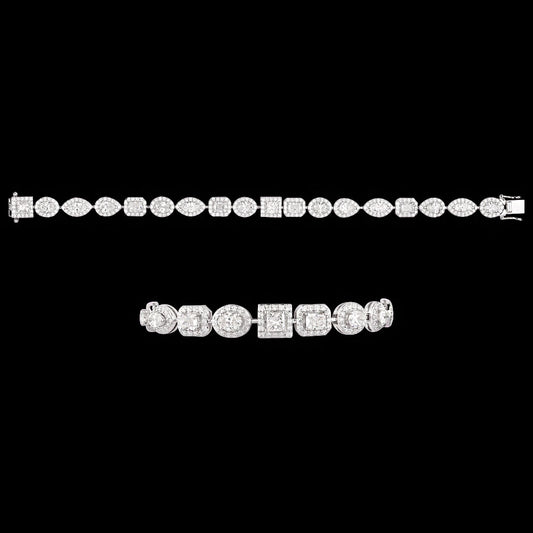 14K White Gold Diamond Bracelet - 6.217ct VS-SI-HI