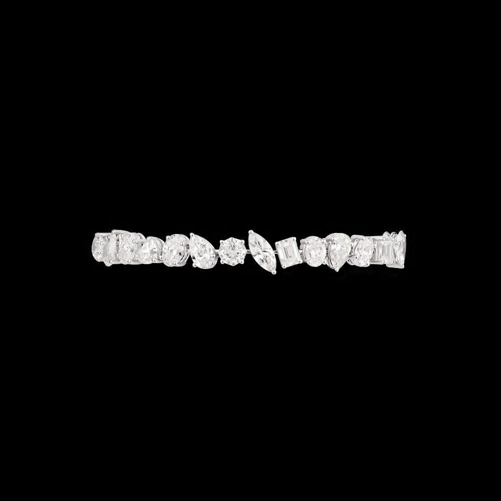 14K White Gold Diamond Bracelet - 16.325ct VS-SI-IJ