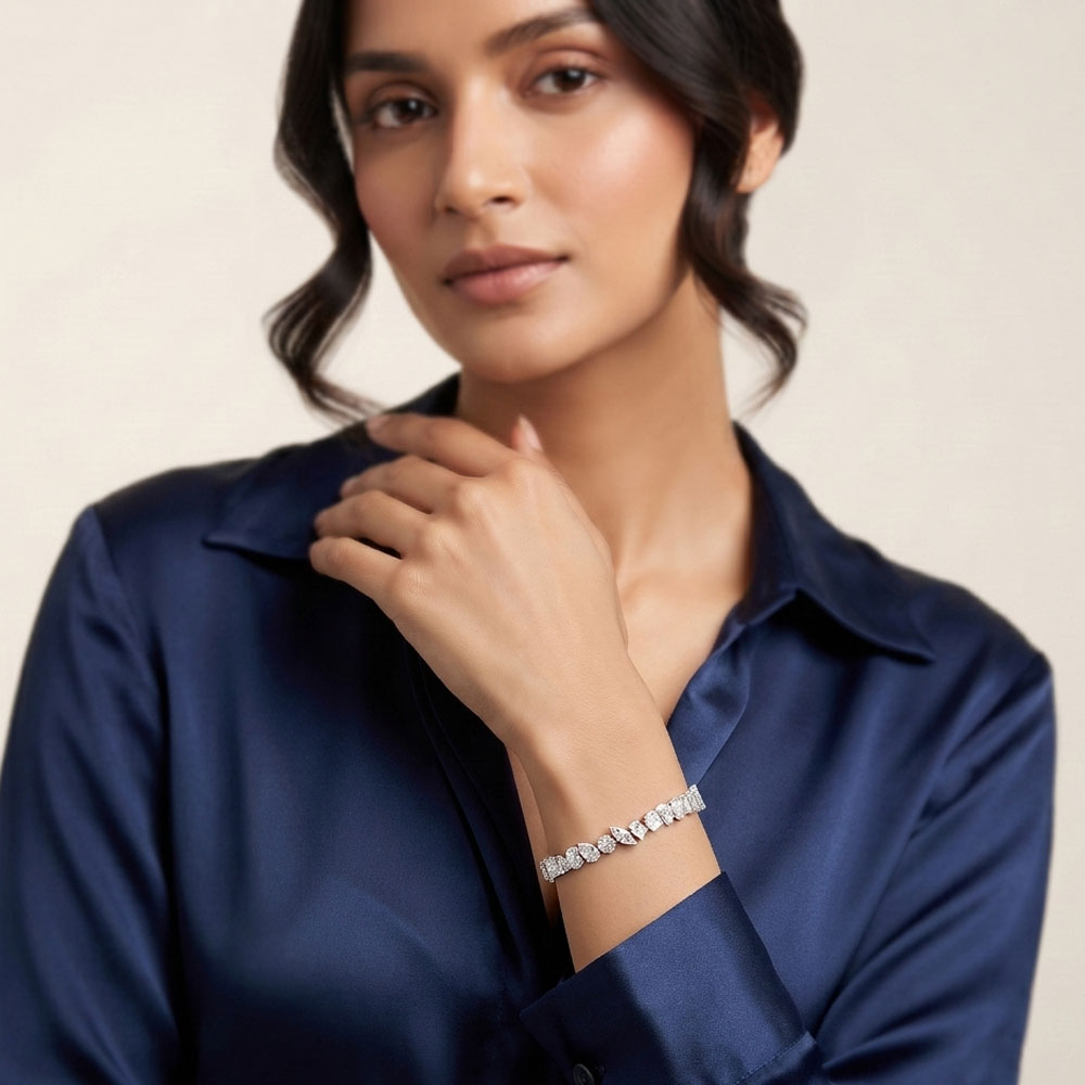 14K White Gold Diamond Bracelet - 16.325ct VS-SI-IJ