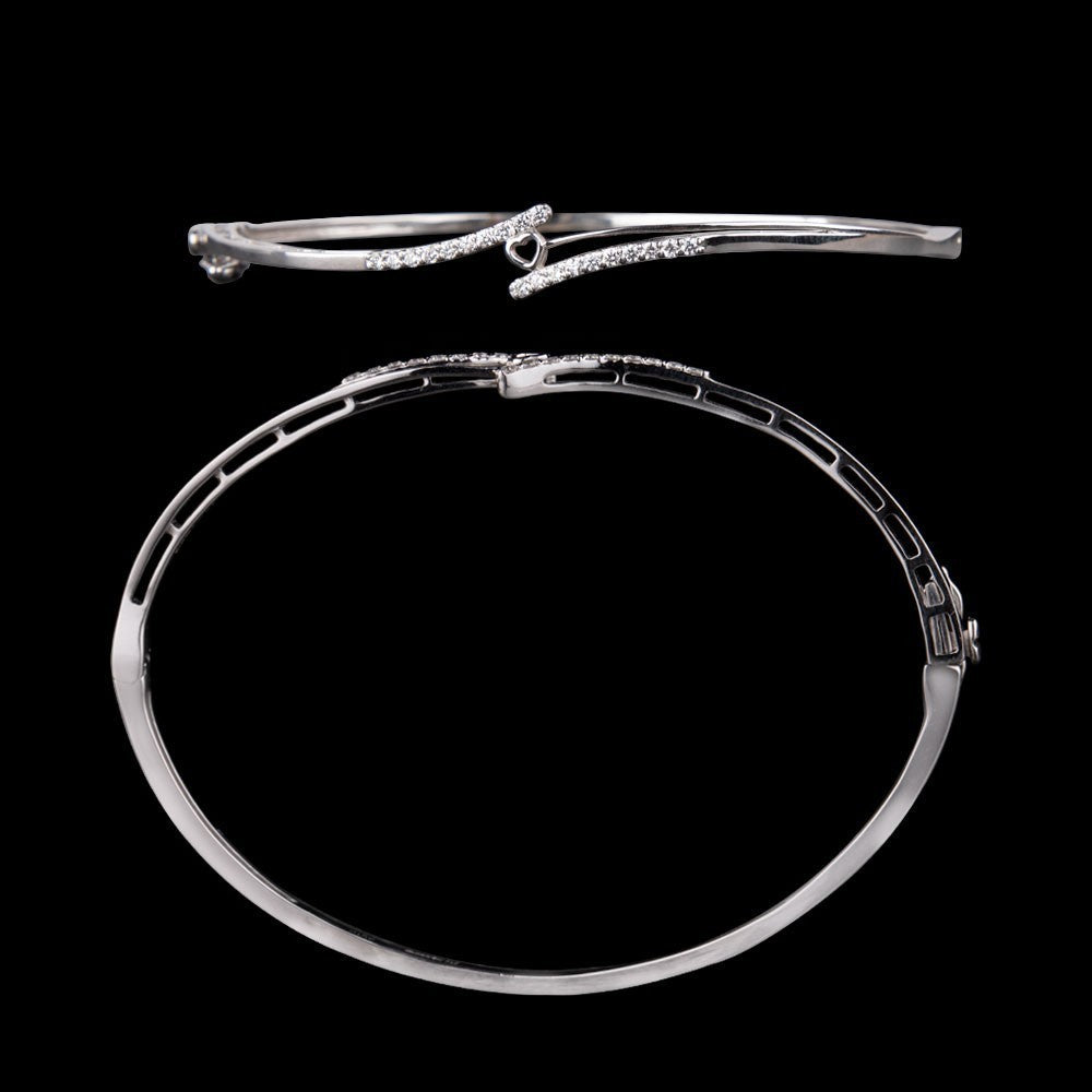 14K White Gold Diamond Kada - 0.26ct VS-GH