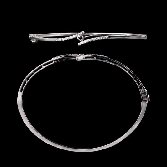 14K White Gold Diamond Kada - 0.26ct VS-GH