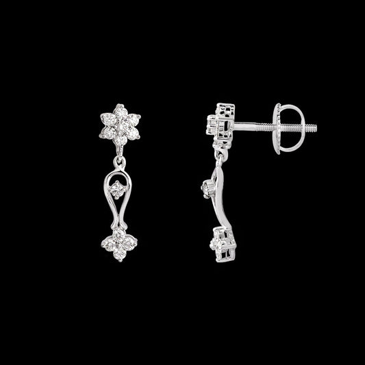 18K White Gold Diamond Earrings - 0.716ct VVS-VS-GH