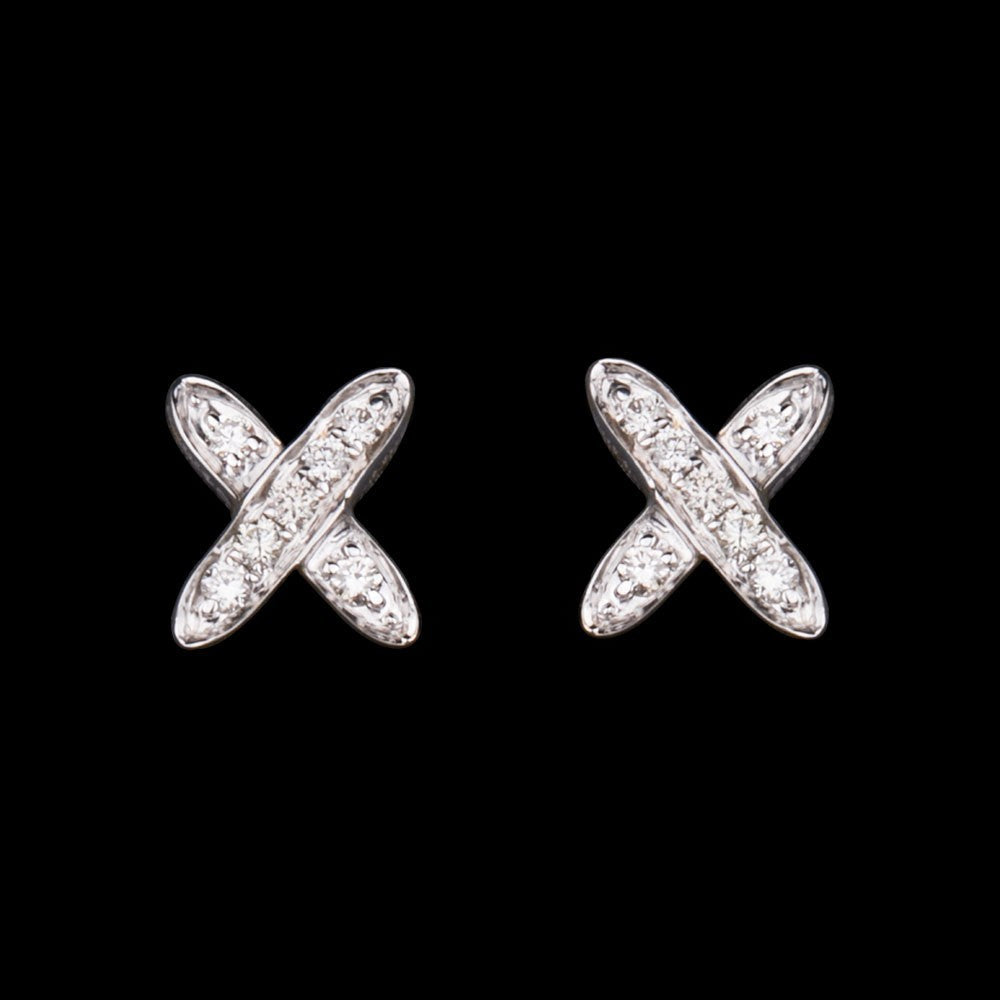14K White Gold Diamond Earrings - 0.16ct SI-IJ