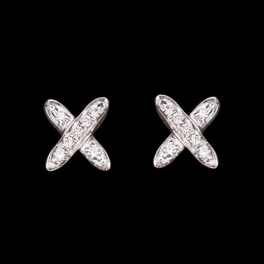 14K White Gold Diamond Earrings - 0.16ct SI-IJ