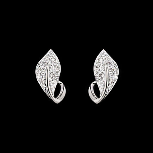 18K White Gold Diamond Earrings - 0.2ct VS-GH