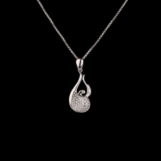 18K White Gold Diamond Pendant - 0.17ct VS-GH