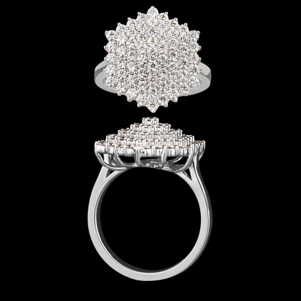 18K White Gold Diamond Ring - 1.4ct VS-GH