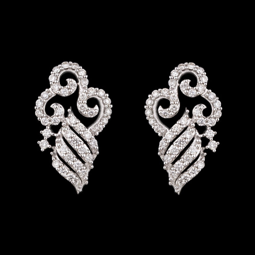18K White Gold Diamond Earrings - 0.73ct SI-IJ