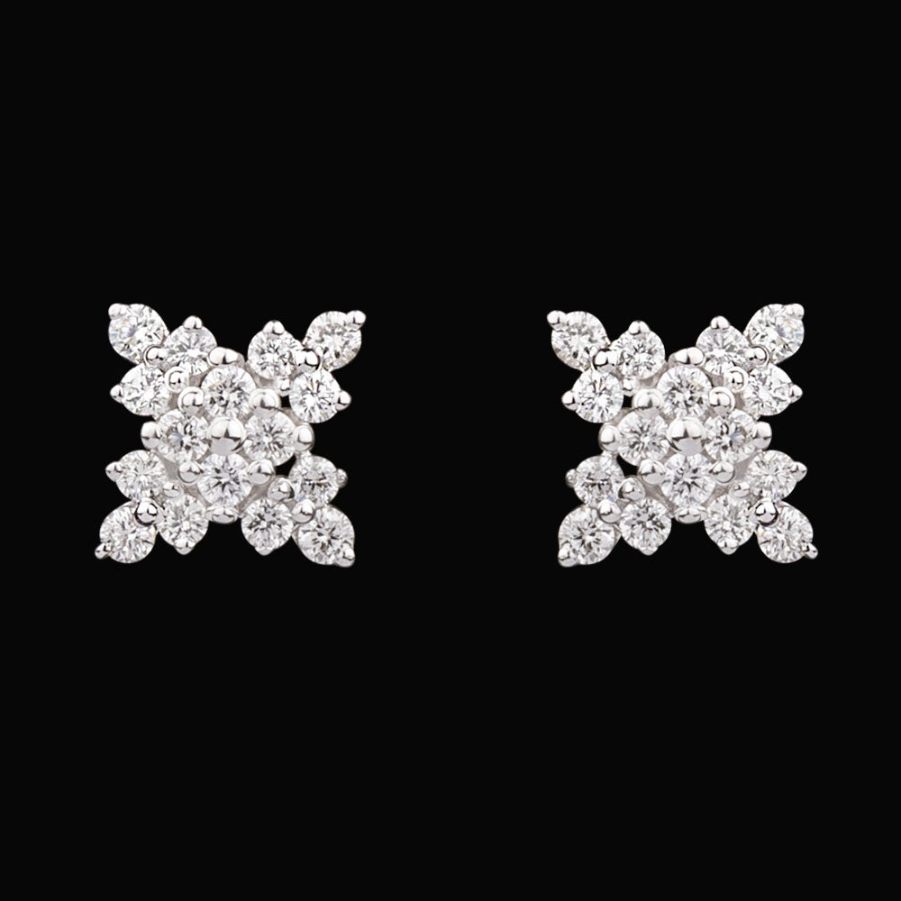 14K White Gold Diamond Earrings - 0.28ct SI-IJ