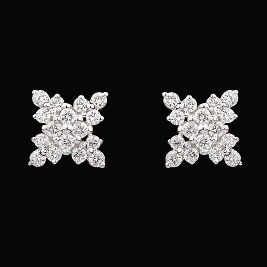 14K White Gold Diamond Earrings - 0.28ct SI-IJ