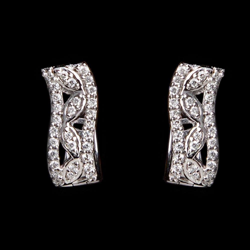 14K White Gold Diamond Earrings - 0.25ct SI-GH