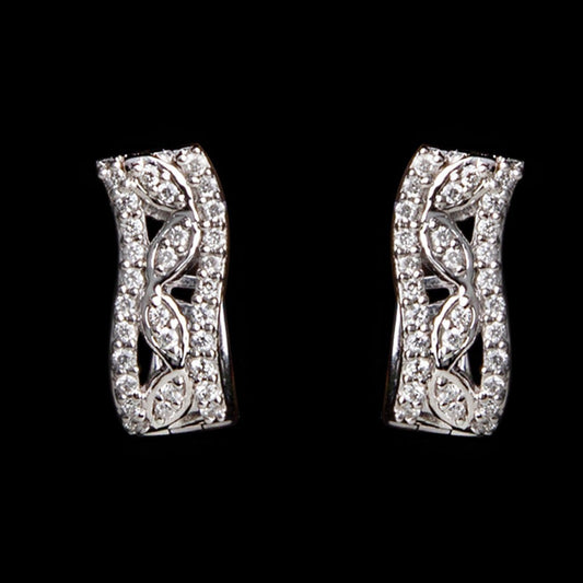14K White Gold Diamond Earrings - 0.25ct SI-GH