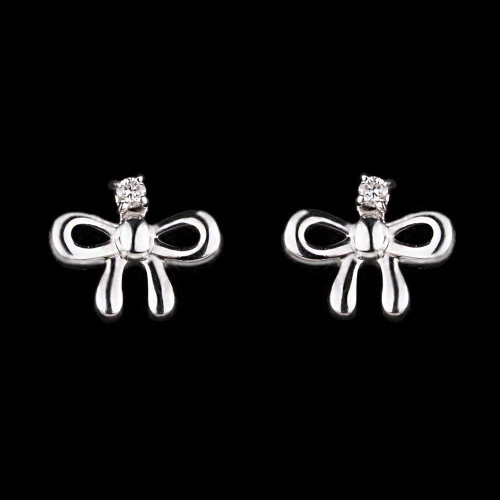 18K Yellow Gold Diamond Earrings - 0.03ct SI-IJ