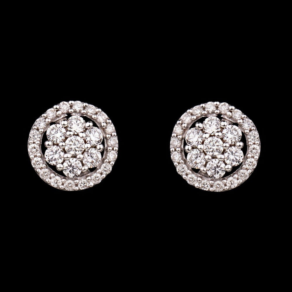 18K White Gold Diamond Earrings - 0.53ct SI-IJ