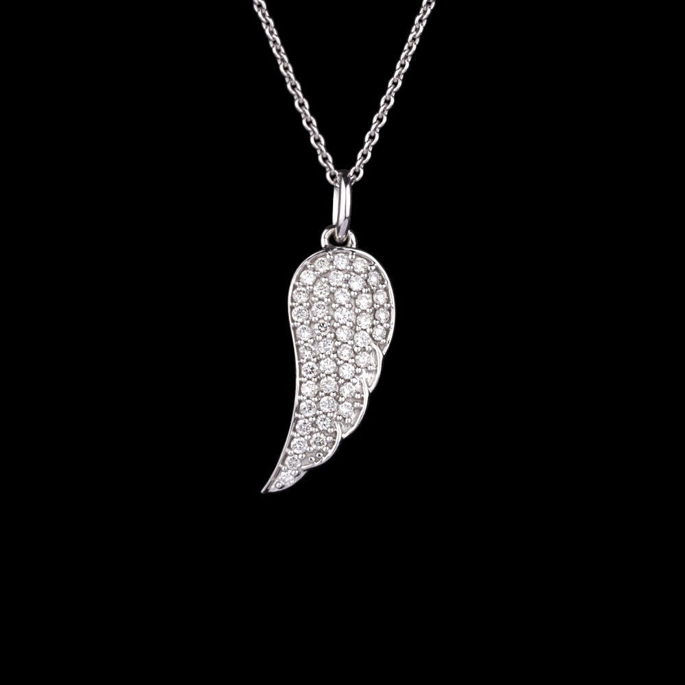 14K White Gold Diamond Pendant - 0.35ct SI-IJ