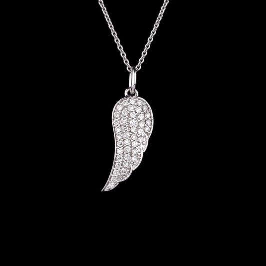 14K White Gold Diamond Pendant - 0.35ct SI-IJ