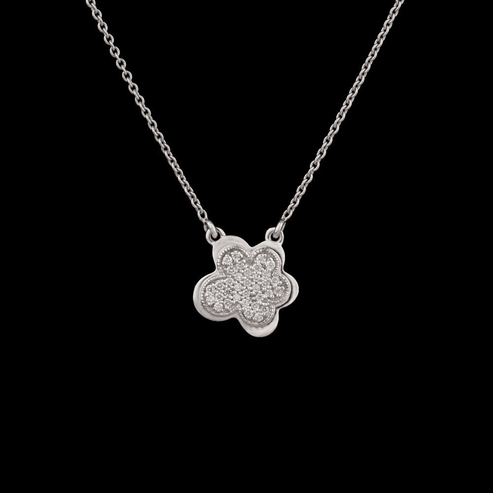 14K White Gold Diamond Pendant - 0.14ct VS-GH