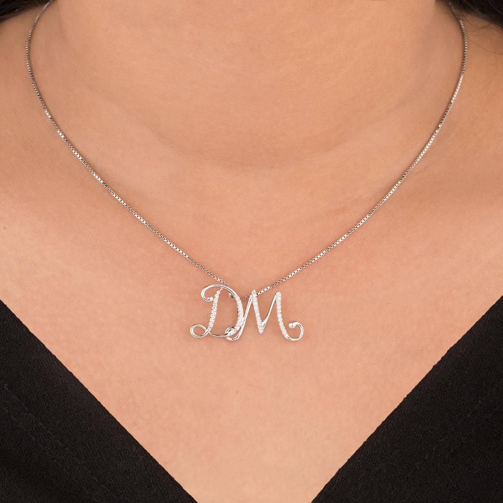 14K White Gold Diamond Pendant - 0.14ct VVS-FG