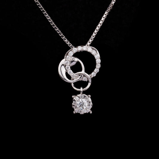 18K White Gold Diamond Pendant - 0.31ct SI-IJ