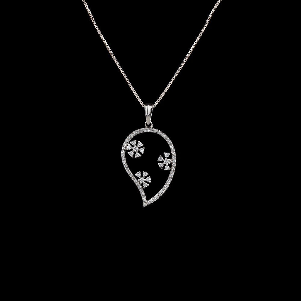 14K White Gold Diamond Pendant - 0.39ct VS-GH