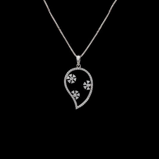 14K White Gold Diamond Pendant - 0.39ct VS-GH