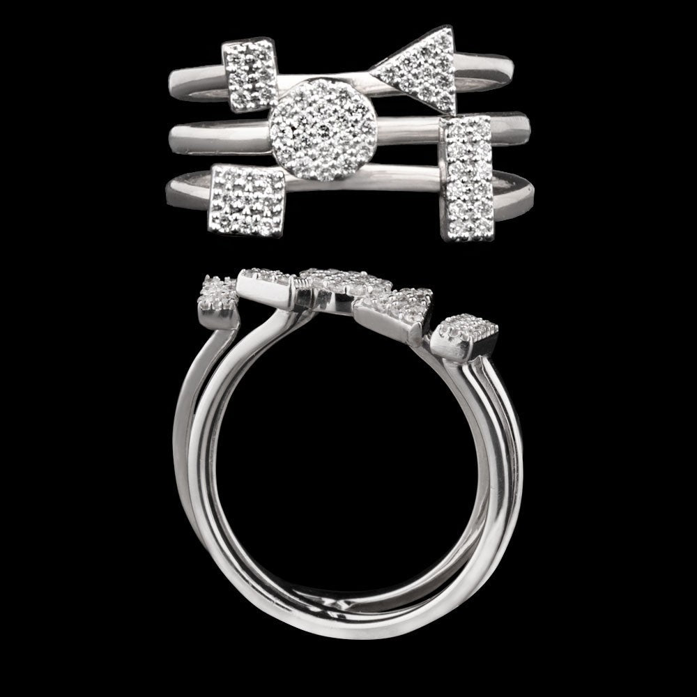 18K White Gold Diamond Ring - 0.25ct SI-IJ