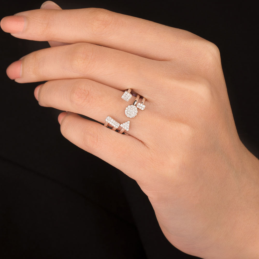 18K White Gold Diamond Ring - 0.25ct SI-IJ