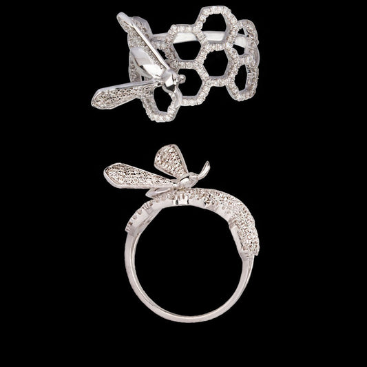18K White Gold Diamond Ring - 0.55ct SI-IJ