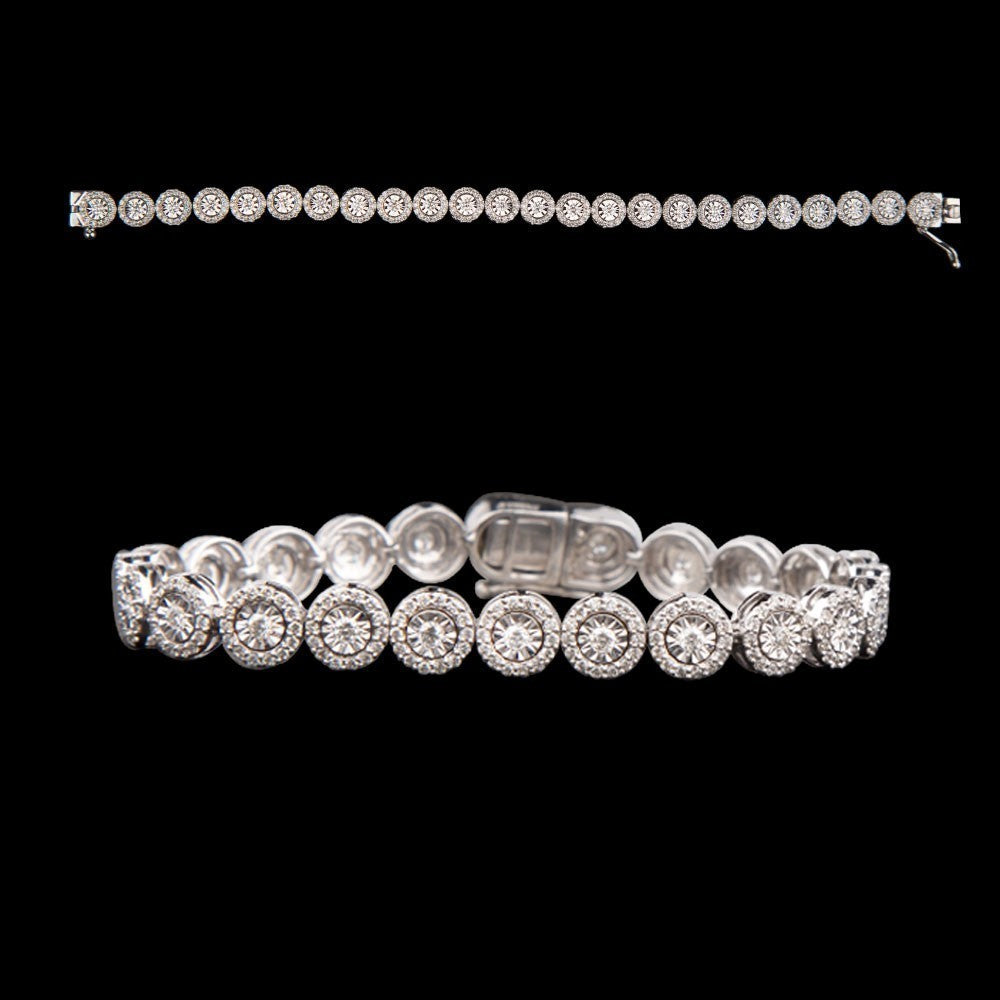 14K White Gold Diamond Bracelet - 2.36ct SI-IJ