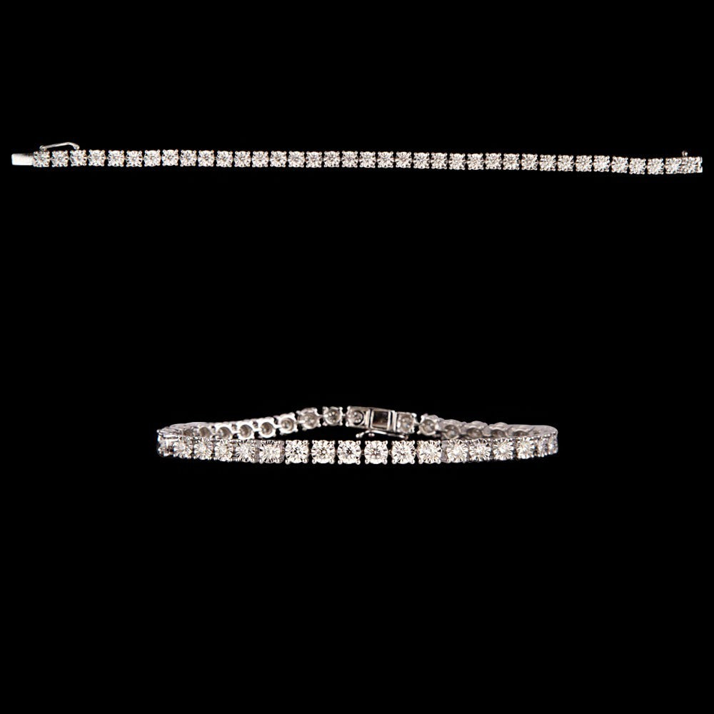 14K White Gold Diamond Bracelet - 2.37ct SI-GH