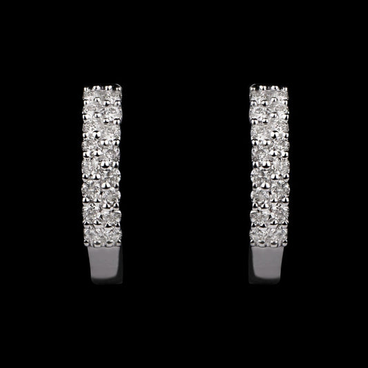 14K White Gold Diamond Earrings - 0.31ct VVS-VS-IJ