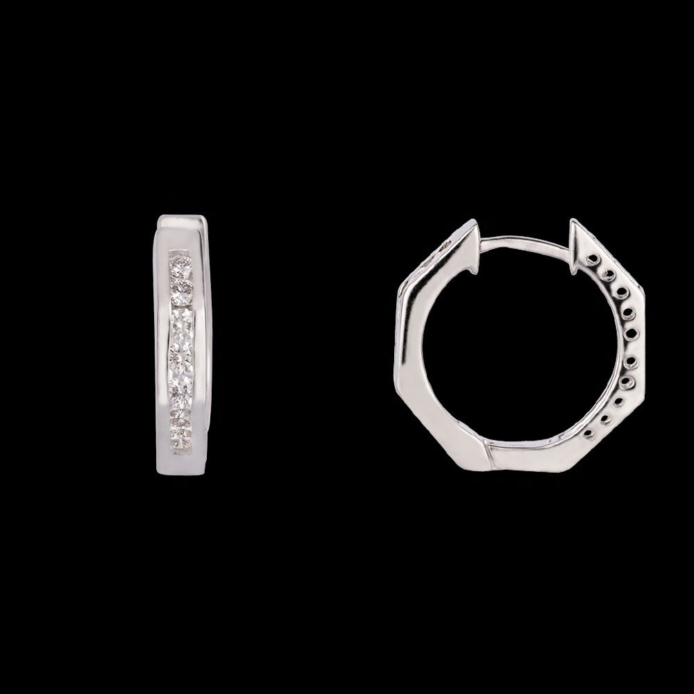 14K White Gold Diamond Earrings - 0.34ct VVS-VS-IJ