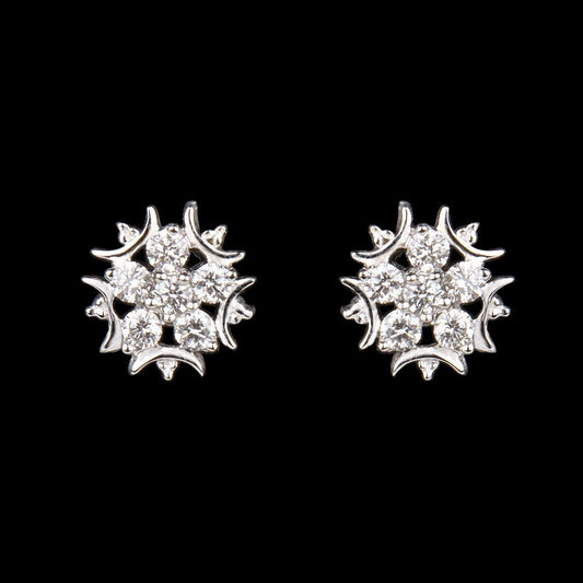 14K White Gold Diamond Earrings - 0.34ct VVS-FG