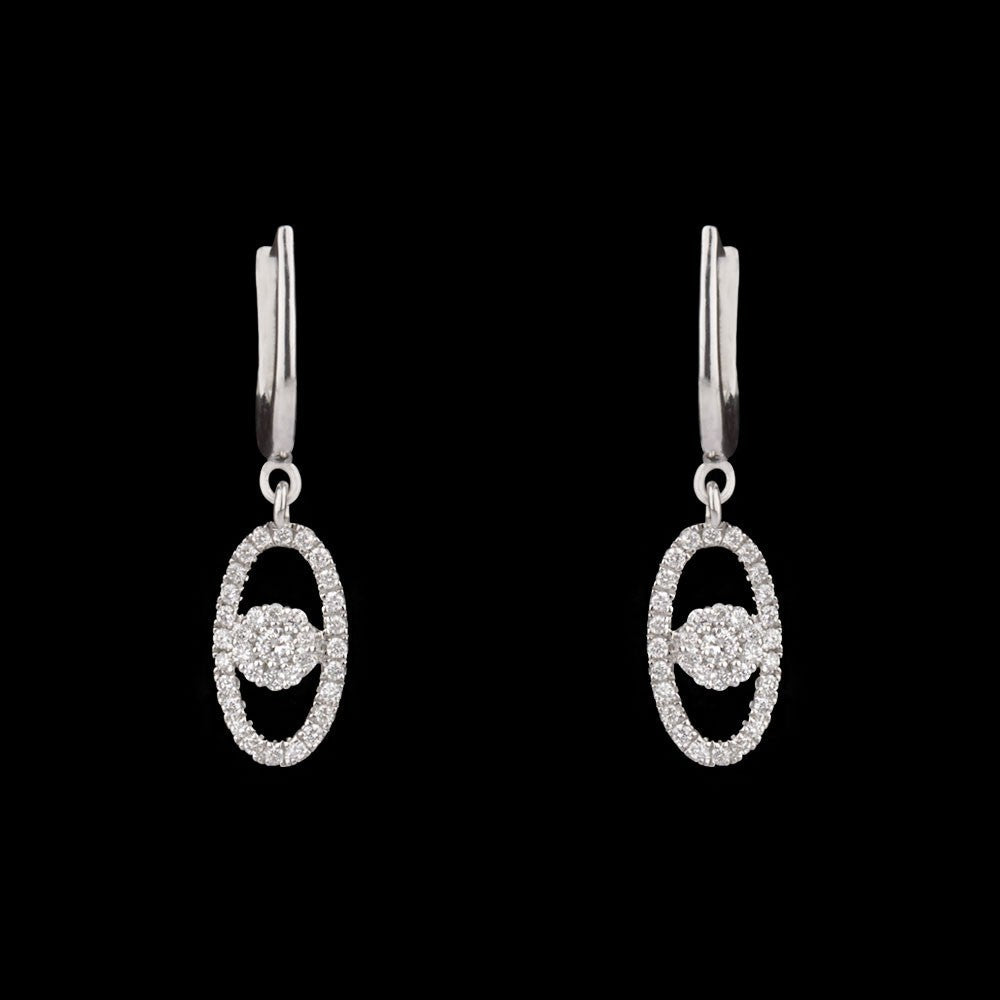 14K White Gold Diamond Earrings - 0.31ct VVS-FG