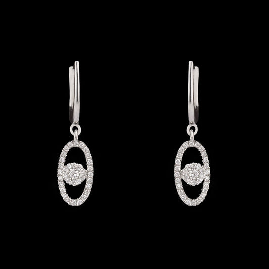 14K White Gold Diamond Earrings - 0.31ct VVS-FG