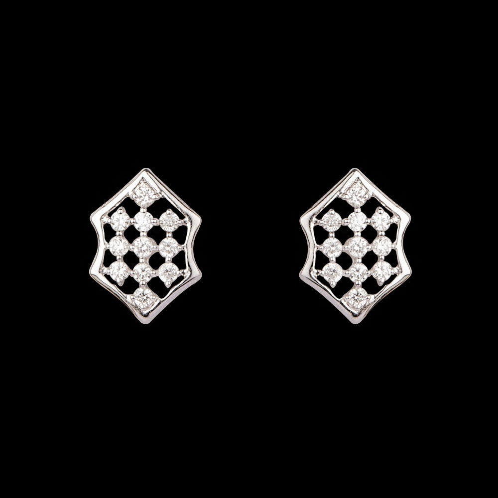 14K White Gold Diamond Earrings - 0.29ct VVS-FG