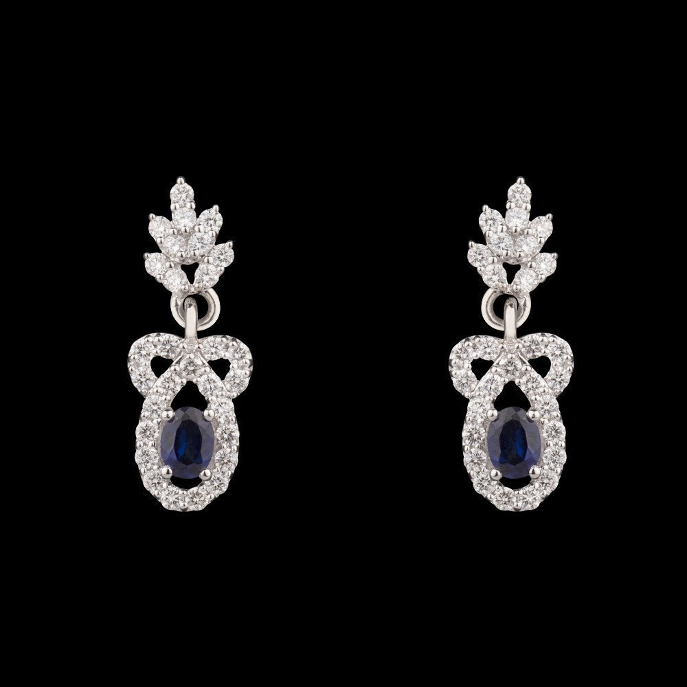 18K White Gold Diamond Jewellery - 0.57ct VVS-VS-GH with Colour Stones